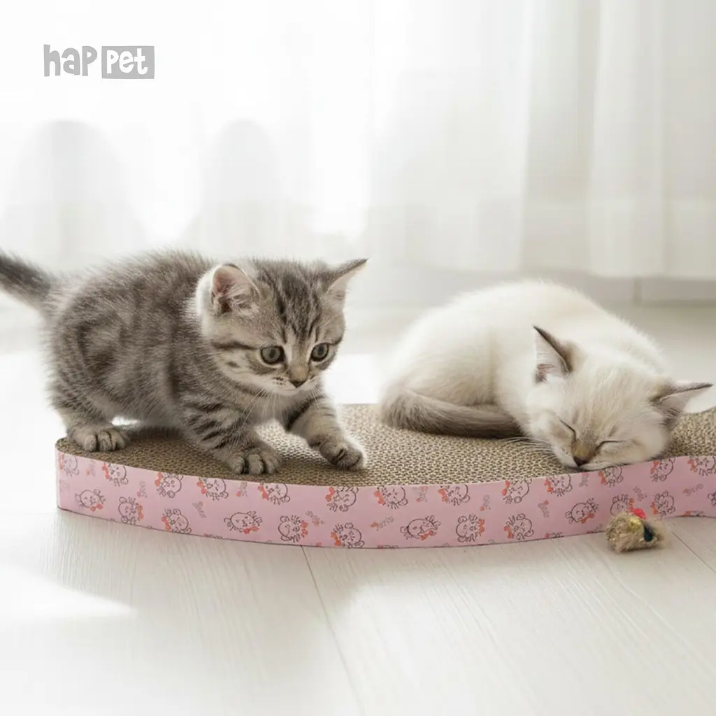 Happet Картонна кігтеточка "BANZAI"+Котяча м'ята, 24x21x2,5 см (DK08) - фото 3