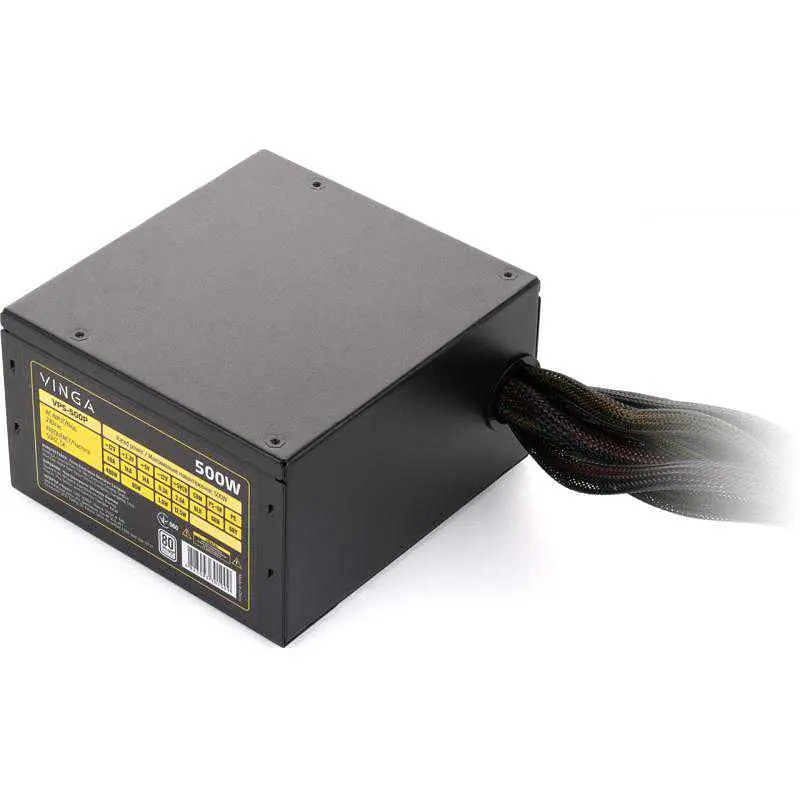 Блок живлення Vinga 500W 80+ (VPS-500P) Black Б/в - фото 4