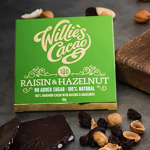 Шоколад чорний Willie's Cacao Родзинки та фундук 50 г - фото 2