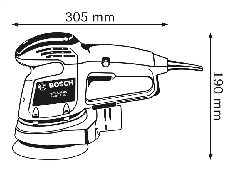 Шлифмашина эксцентриковая Professional GEX 34-125 340Вт Bosch teh0025437 - фото 3