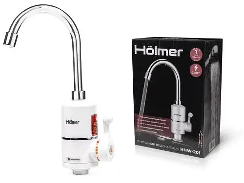 Водонагрівач проточний Holmer HHW-201, White, 3000W, механічне керування, IPX4, захист від включення без води, захист від перегріву - фото 5