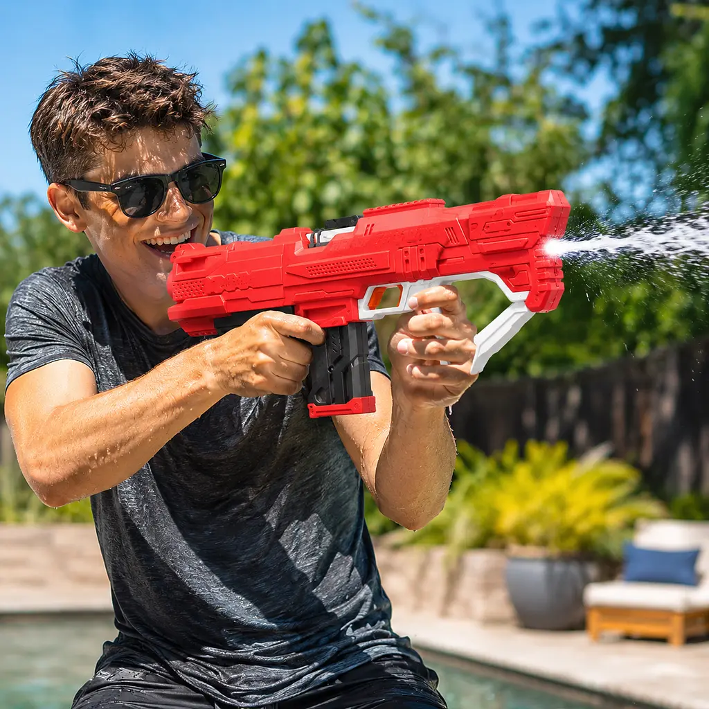 Водяний пістолет дитячий Combat Water Gun / Акумуляторний водяний бластер з автоматичним набором води - фото 2