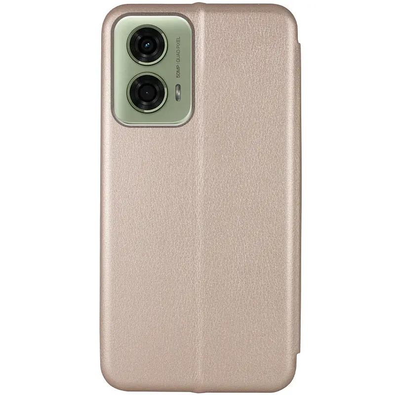 Шкіряний чохол-книжка Classy для Motorola Moto G24 / G04 / E14 Золотий - фото 2