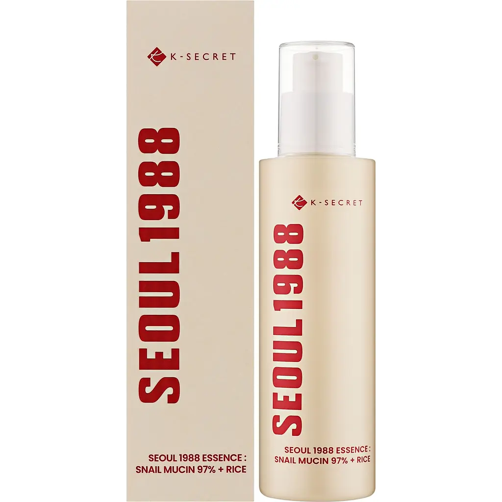 Есенція для обличчя K-Secret Seoul 1988 Essence Snail Mucin 97% + Rice заспокійлива з фільтратом слизу равлика та рисом 100 мл - фото 2