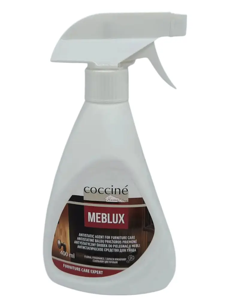 Поліроль для меблів і техніки Coccine Meblux антистатична 400 мл блиск без розводів, захист від пилу