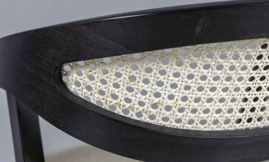 Стул Гуру Cane из массива дерева и ротанга черный - фото 7