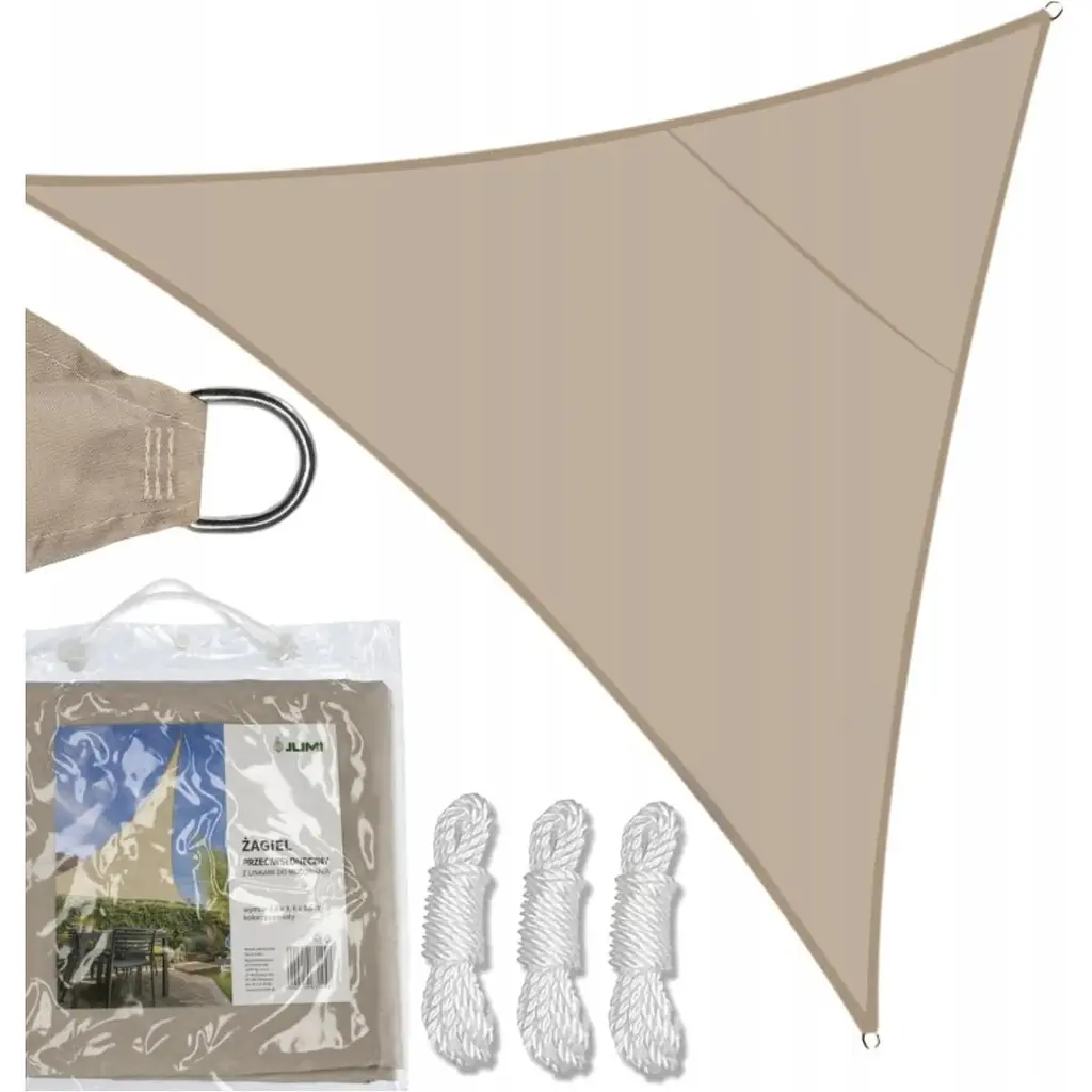 Тент-парус Jumi Garden солнцезащитный 3,6 х 3,6 х 3,6 м песочный - фото 2