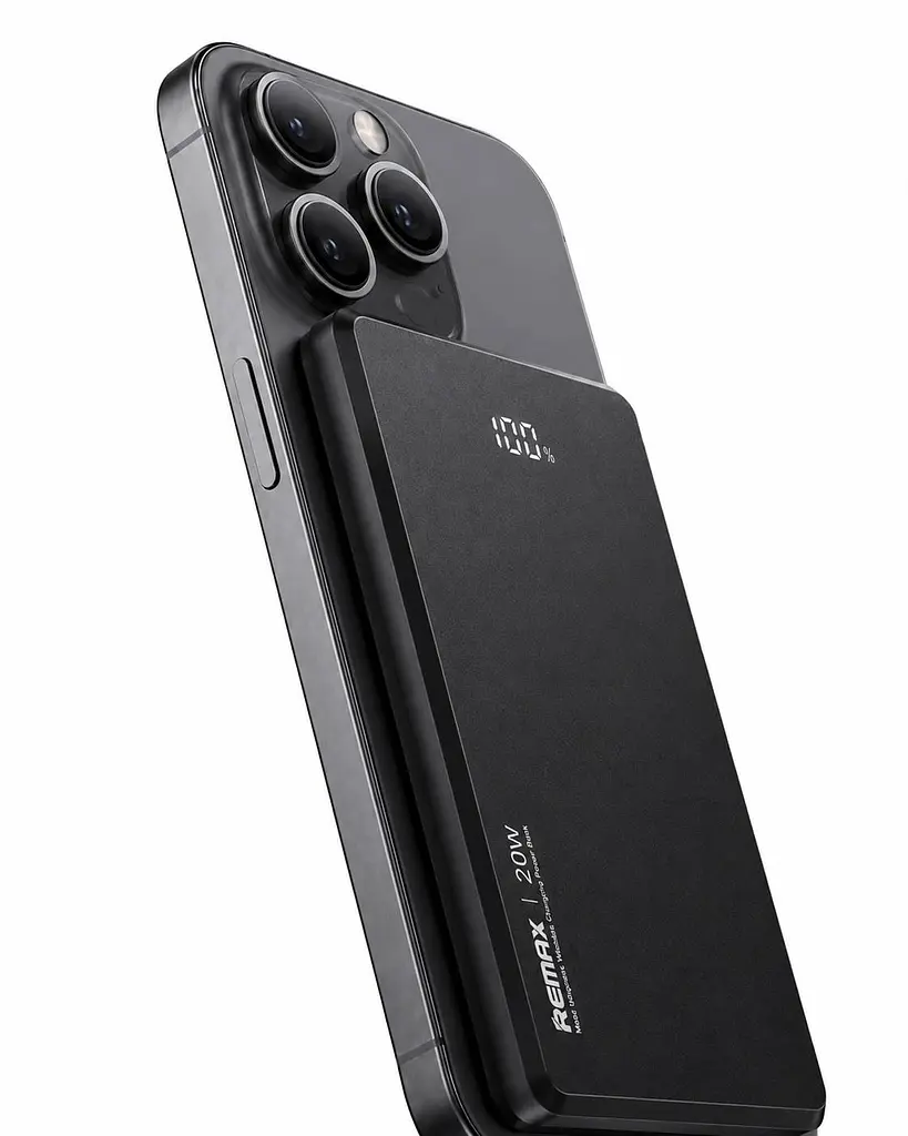 Повербанк Remax RPP-107 9 мм 5000 мАг 20 Вт USB-C MagSafe PD QC Чорний (1362 - фото 3