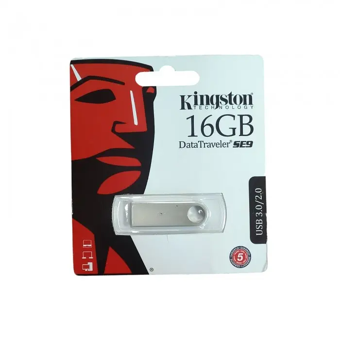 Флеш-накопичувач USB Kingston DTSE9 16GB, USB 2.0, сірий, металевий корпус - фото 2