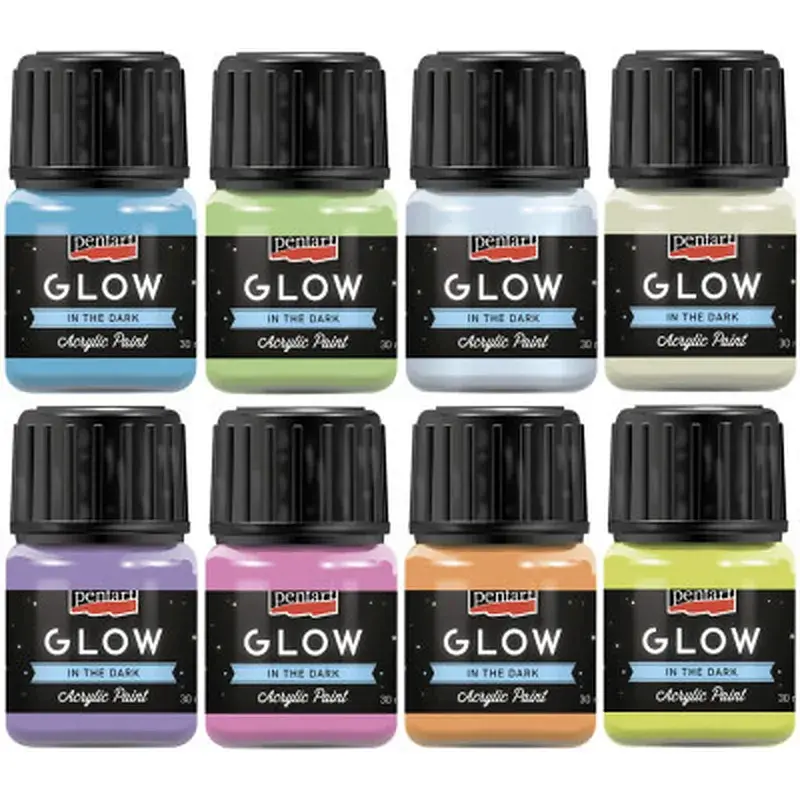 Акрилові фарби Pentart для декору Glow in the dark, блакитна, 30 мл (5997412761443) - фото 2