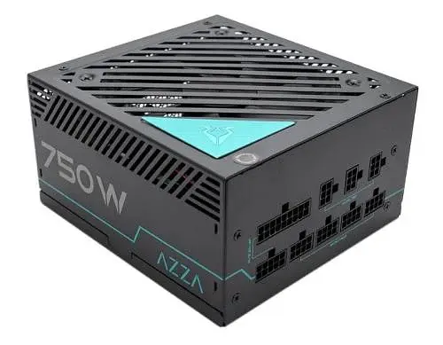 Блок питания Azza 750 Вт Black, модульный, 80+ Gold, 12 см, 3xMolex / 6xSATA / 4x6+2-pin / 1x20+4-pin / 2x4+4-pin, защита UVP/OVP/OPP/OCP/SCP (PSAZ-750G) - фото 2