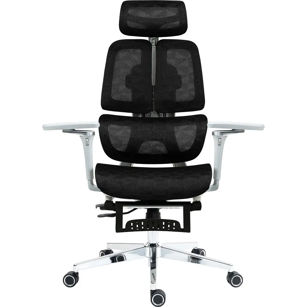 Офісне крісло GT Racer B-2450 White/Black [125571] - фото 5