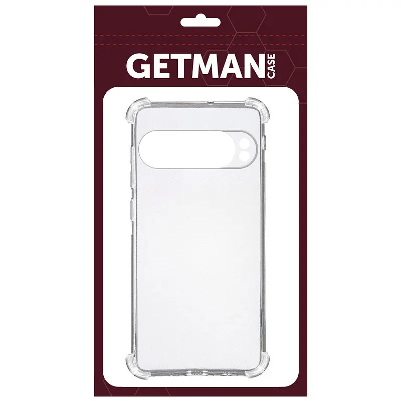 TPU чохол GETMAN Ease logo посилені кути Full Camera для Google Pixel 9 Pro XL Безбарвний (прозорий) - фото 3