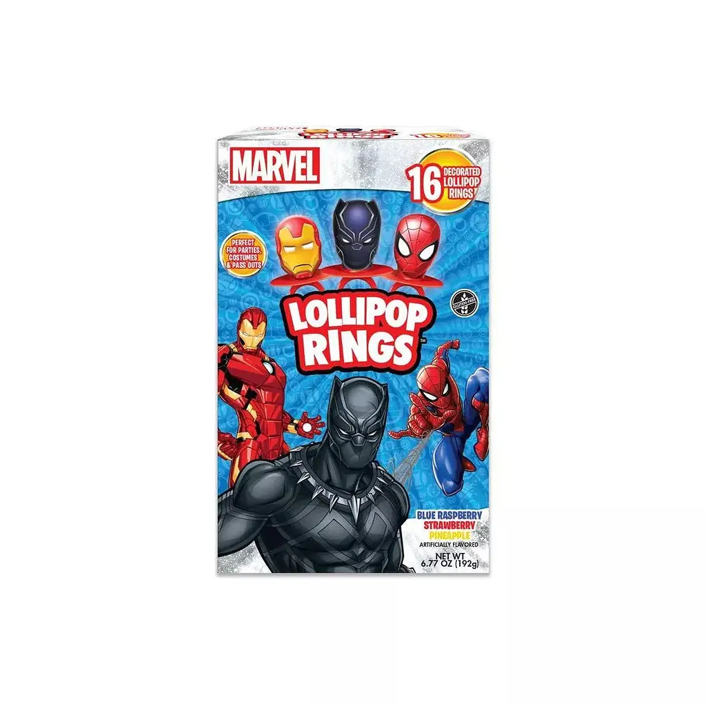 Льодяники Marvel Halloween Lollipop Rings 192 g - фото 2