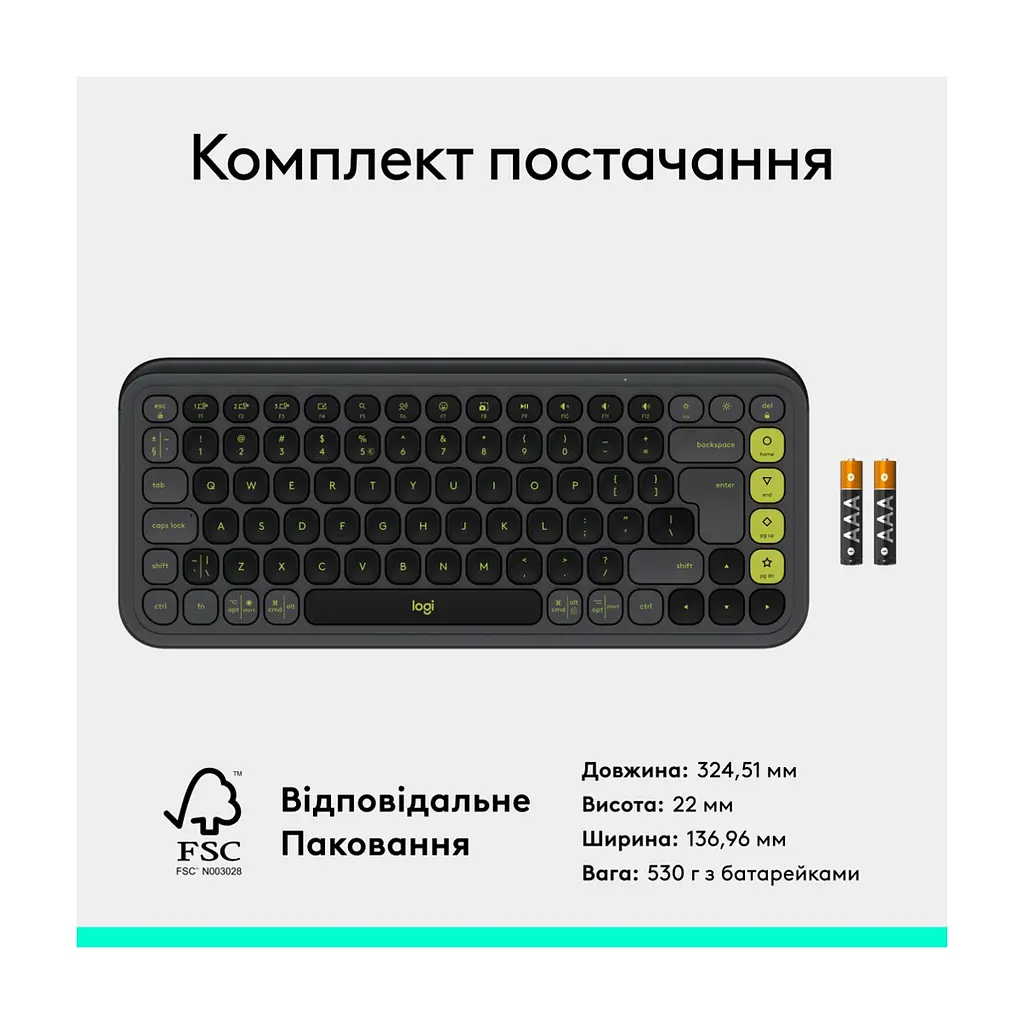 Клавіатура Logitech POP Icon Keys Bluetooth UA Graphite (920-013157) - фото 10