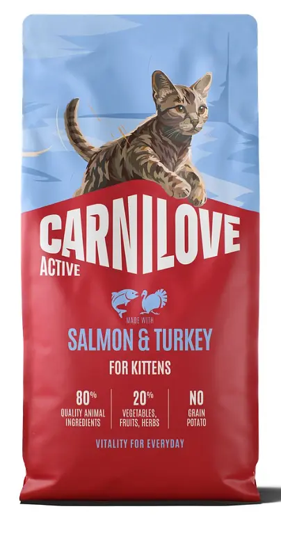 Сухий беззерновий корм Carnilove Active Salmon & Turkey Kitten для кошенят лосось та індичка 6 кг