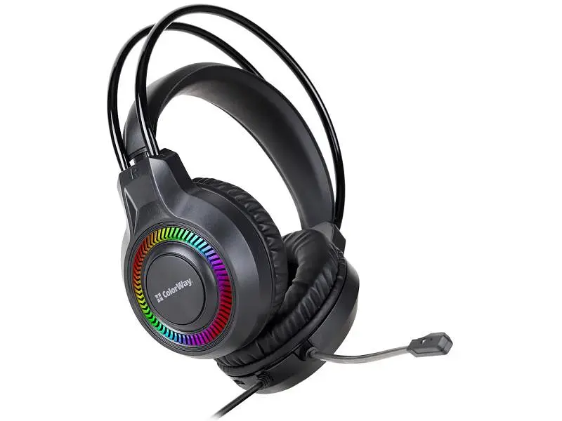 Навушники з мікрофоном ColorWay GlowCore RGB Black (CW-HPG02BK) - фото 3