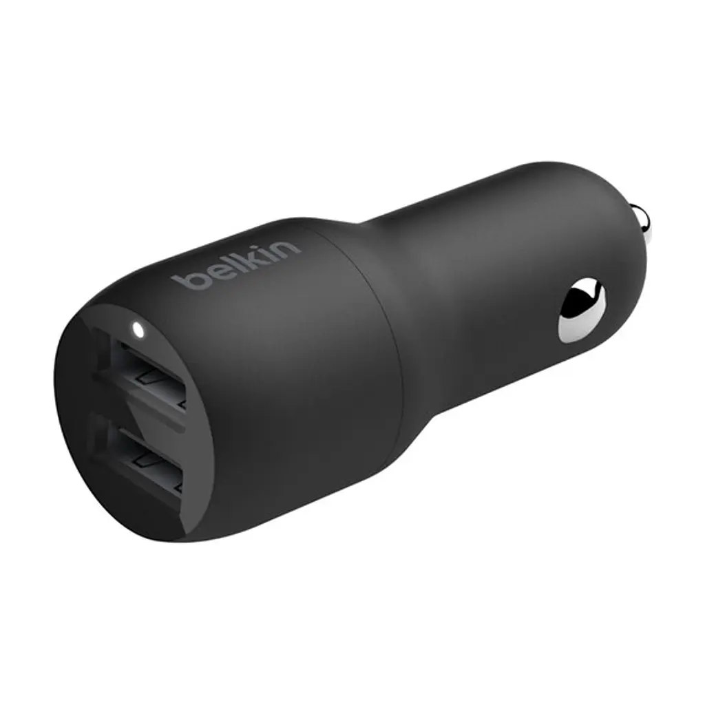 Зарядний пристрій Belkin Car Charger (24W) Dual USB-A, USB-A - USB-C, 1m, black (CCE001BT1MBK) - фото 2