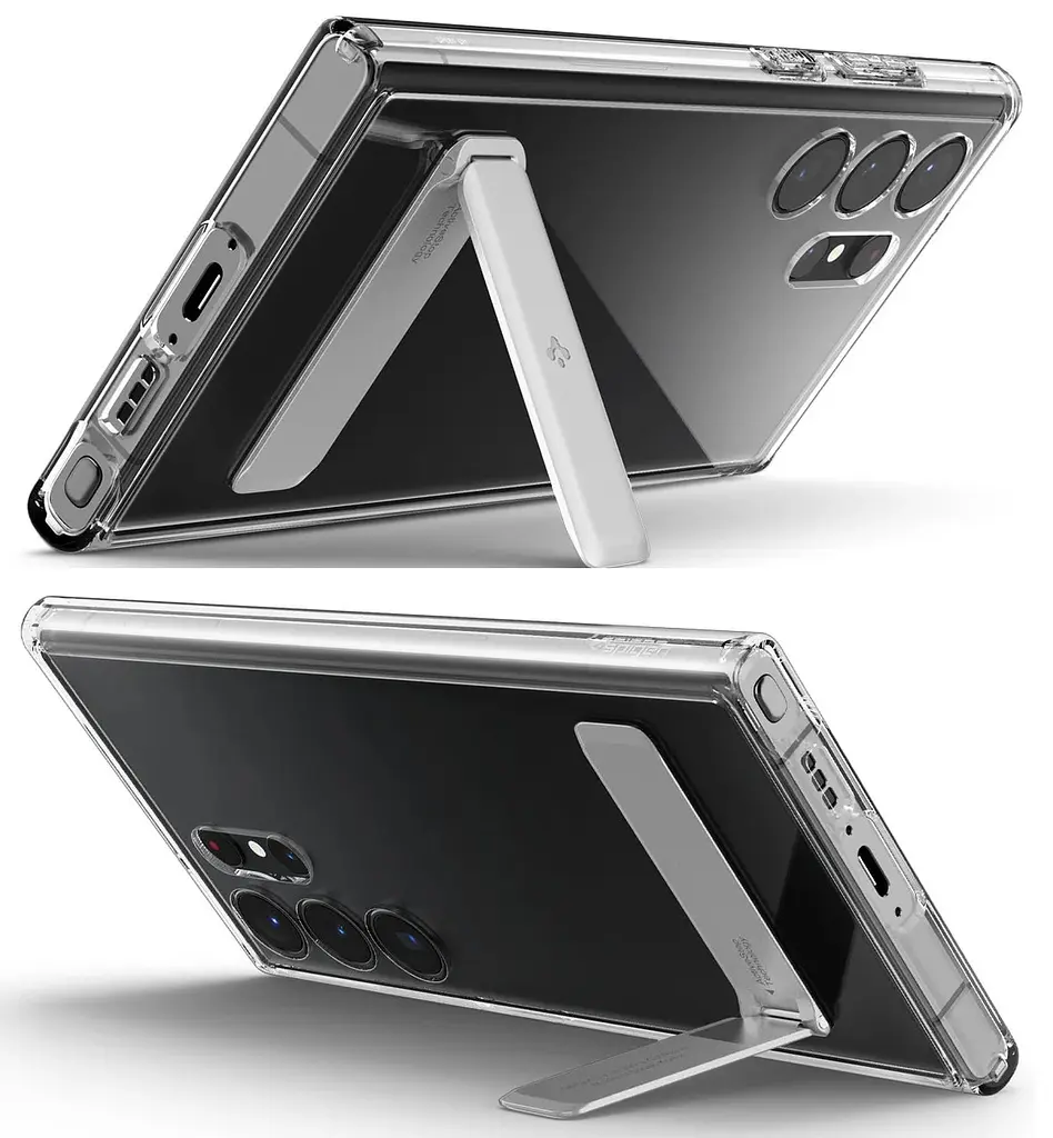 Протиударний чохол для Samsung Galaxy S23 Ultra Spigen Slim Armor Essential S Clear ACS05642 Прозорий - фото 8