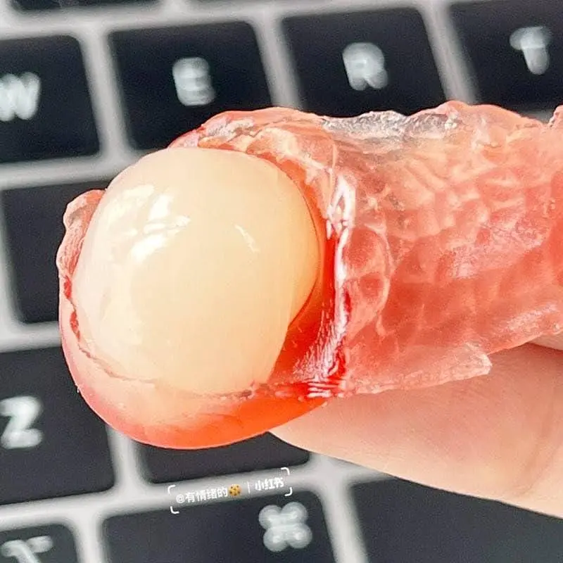 Китайські жувальні цукерки Orion Peelable Lychee Flavor Gummy Candy Лічі 17г - фото 8