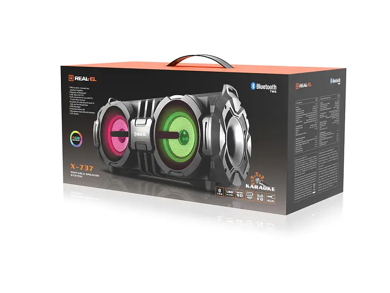 Портативна акустика REAL-EL X-737 Black (EL121600016) - фото 11
