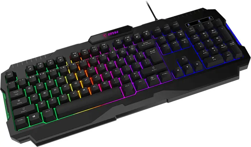 Мембранна ігрова клавіатура MSI FORGE GK-100 Black, 104 клавіші, USB-A, EN/UKR/RU, ColorLED - фото 2