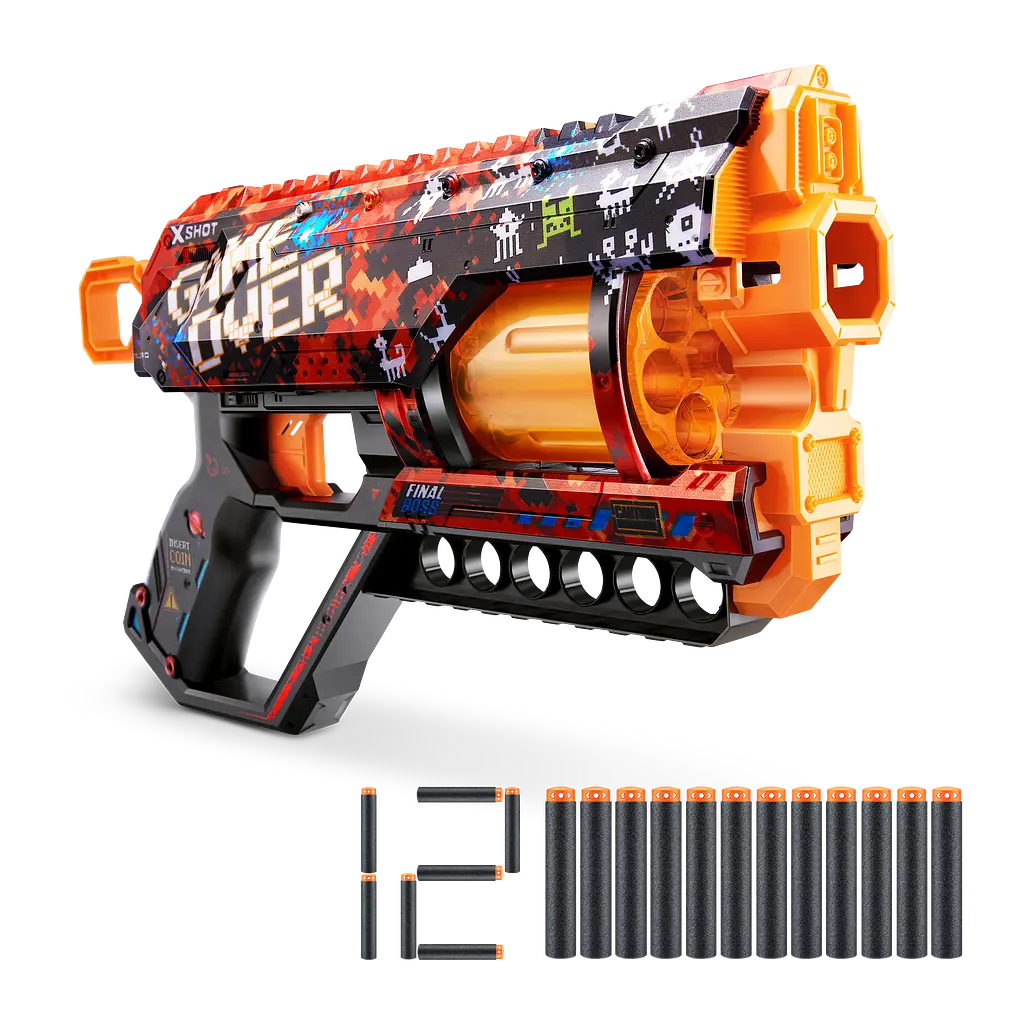 Швидкострільний бластер Zuru X-Shot Skins Griefer Game Over, 12 патронів (36561D) - фото 2