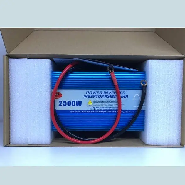 Преобразователь постоянного тока Power Inverter Wimpex авто инвертор 12В-220В WX-2510 2500W Синий - фото 7