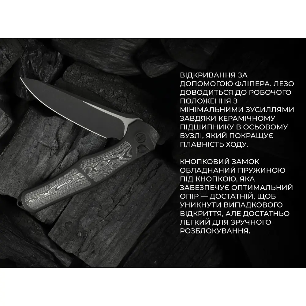 Ніж складаний Weknife 702XI Black Titanium WE07B-2 (Лімітована серія) - фото 20