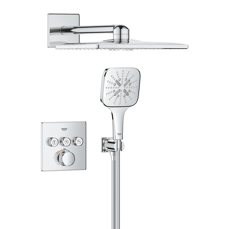 Душова система прихованого монтажу Grohe Grohtherm Smartcontrol з Rsh Smartactive 310 Cube 1039980000, Хром - фото 3