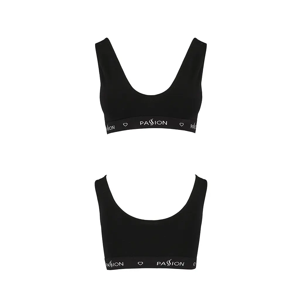 Спортивний топ з широкою гумкою Passion PS004 TOP S, black - фото 5