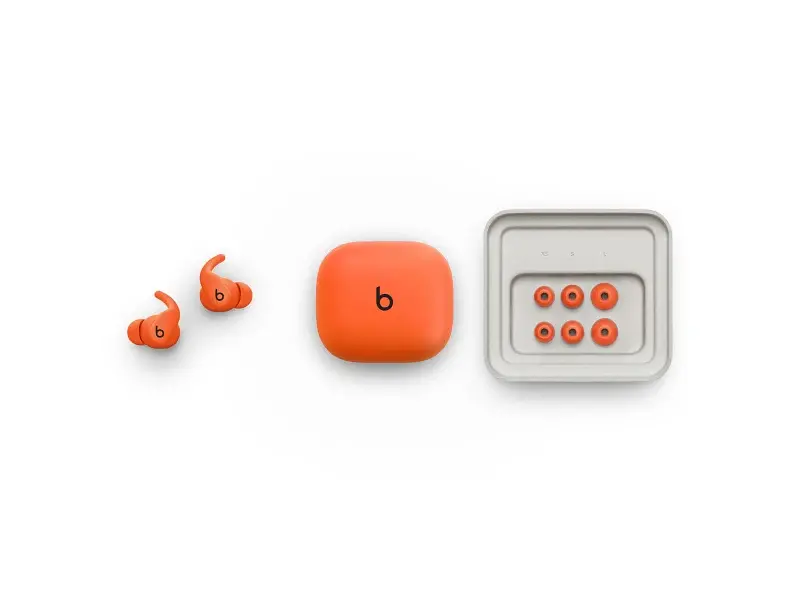 Навушники TWS Beats Power Fit — Wireless Fitness Earbuds with Secure Fit — Spark Orange (ME2M4) - фото 6
