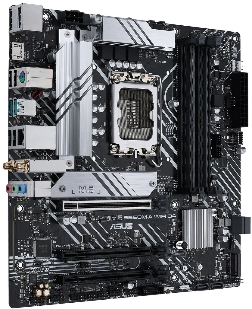 ASUS Материнська плата PRIME B660M-A WIFI D4 s1700 B660 4xDDR4 M.2 HDMI DP Wi-Fi BT mATX - фото 5
