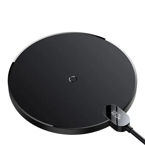 Бездротовий ЗП Baseus Digital LED Display Gen 2 Wireless Charger 15W чорний CCED000001 - фото 3