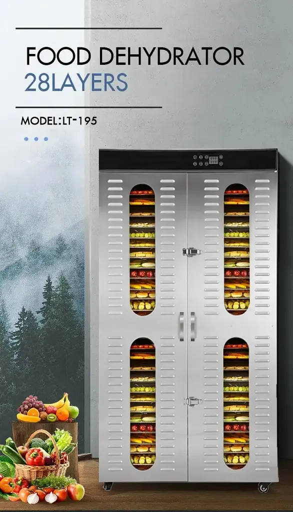 Дегідратор сушарка комерційний Food Dehydrator LT-195 для овочів фруктів м'яса грибів 28 лотків 7000Вт - фото 5
