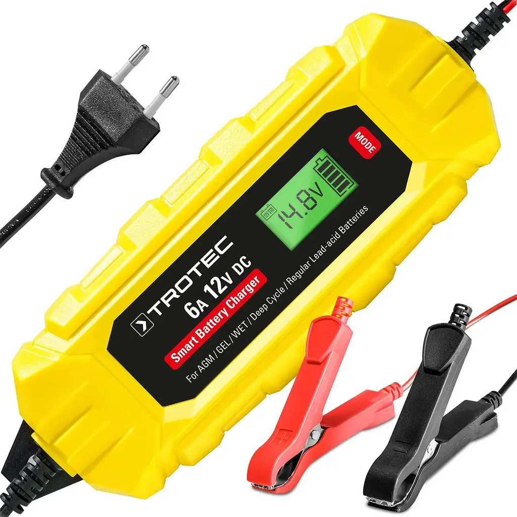 Зарядний пристрій для автомобільного акумулятора Trotec PBCS 6A, 12V, 4-150Ah (4675000010) - фото 4