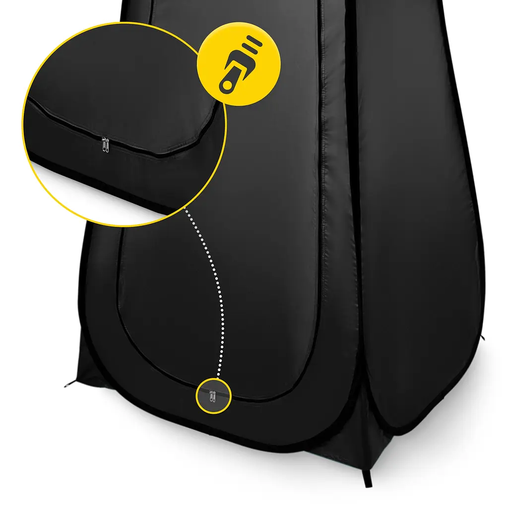 Намет туалет-душ, переодягальня Mountain Goat Pop-Up 200 x 110 x 110 см саморозкладний Black (P-5905973405195) - фото 9