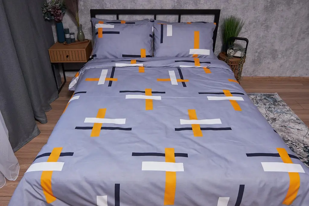 Комплект постільної білизни Moon&Star Полісатин Premium Marigold сімейний 2х143х210 см наволочки 4х50х70 см - фото 4