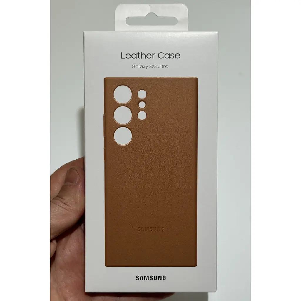 Оригинальный кожаный чехол Samsung Leather Case Cover для Samsung Galaxy S23 Ultra (S918) Camel EF-VS918LAEGRU - фото 2