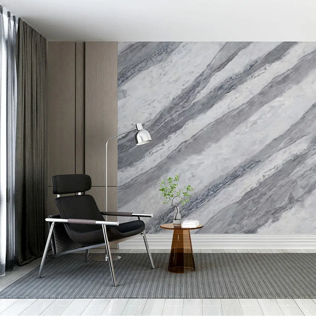 Плінтус 3D Loft РР самоклеючий білий 2300*140*4мм (1808) - фото 2