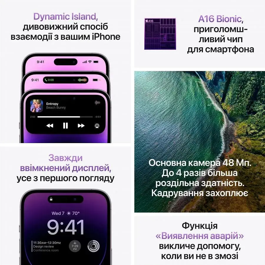 Смартфон iPhone 14 Pro Max 256GB Model A2894 Grade A Seller Refurbished Space Black - фото 7
