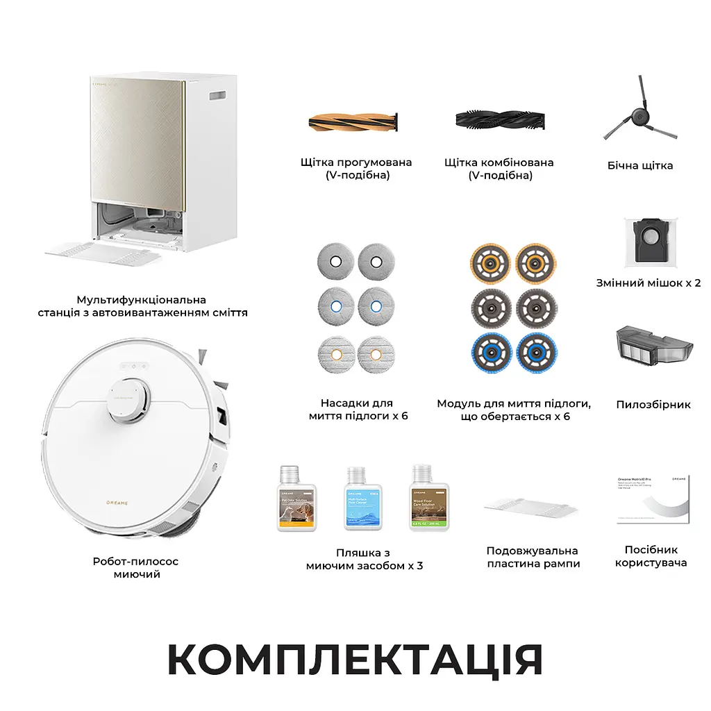 Робот-пилосос миючий Dreame Bot Matrix 10 Pro White - фото 17
