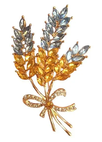 Брошь пшеница набор 2 шт. колосок символ Украины желто-голубой - фото 3