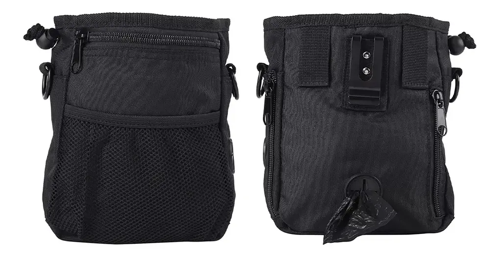 Сумка для вигулу і тренувань собак Voyager Pet Nylon Waterproof Dog Treat Training Pouch black - фото 4