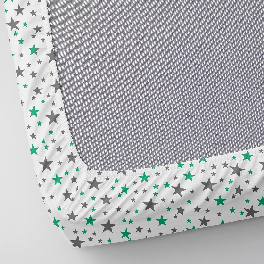 Набір простирадл на резинці Cosas Stars CS1 60х120х12 см (SetSheet_StarMintGrey_StarGrey_120x60) - фото 6