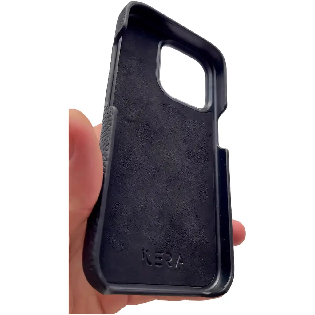Чохол iLera NAPA Leather Case 1.0 для Apple iPhone 15 Pro Max Black [iLNPCS1015PrMxBl] [104099] - фото 5