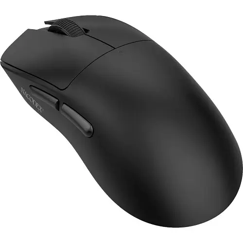 Миша бездротова Ajazz NJ08 Combo, Black, Bluetooth / 2.4GHz / Type-C, оптична (сенсор PixArt PAW3311), до 24000 dpi, перемикачі Huano, 6 кнопок, 300 mAh, радіус дії до 10 м (NJ08-MC-B) - фото 2
