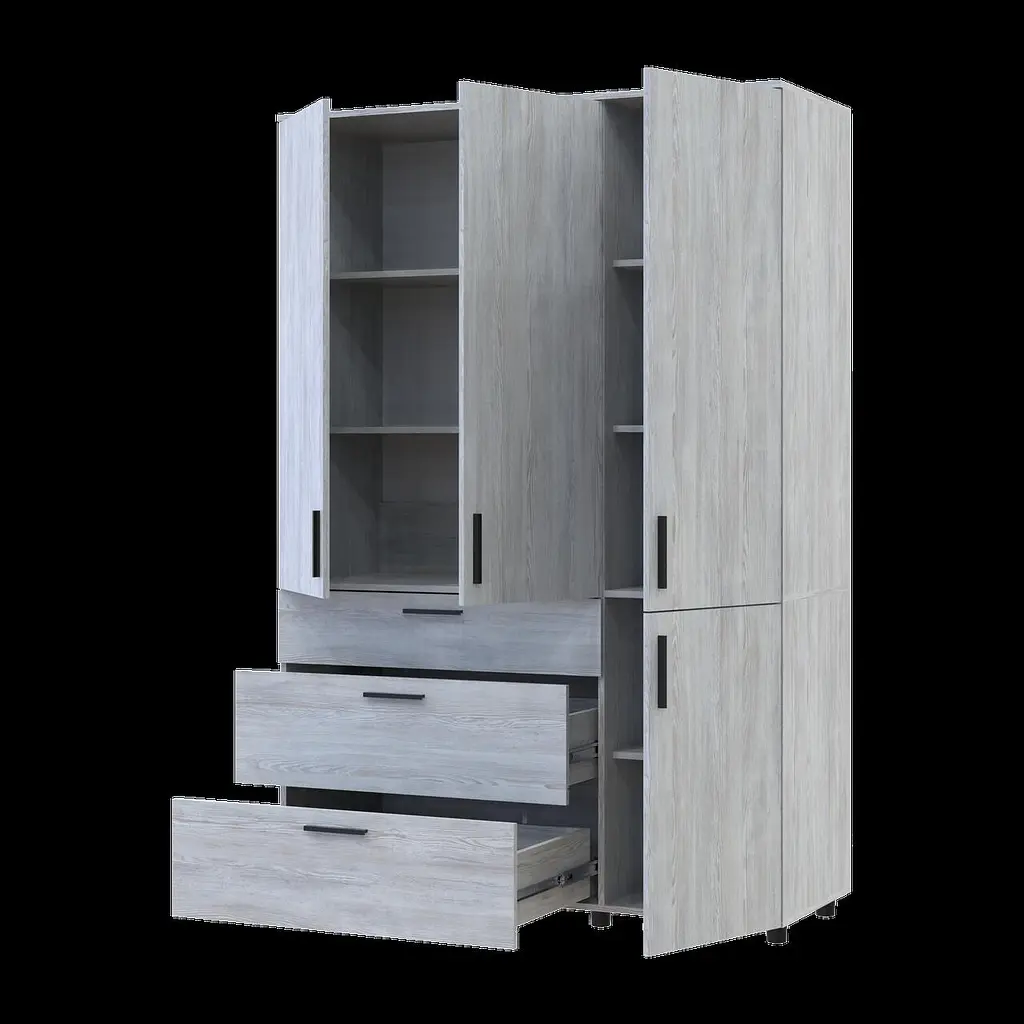 Шафа для одягу Doros Торн Сосна Натті 3 ДСП/3Ш (полиці) 135х51.6х200 (44900482) - фото 2