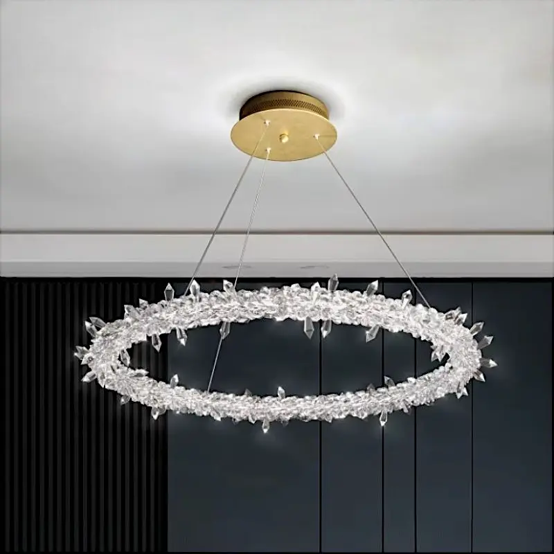 Підвісна кришталева LED-люстра Art 2053/1BGD - фото 2
