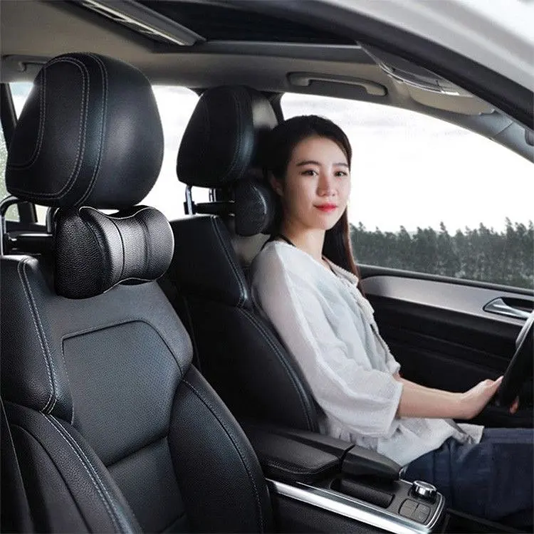 Подушка на підголовник Baseus First Class Car Headrest / Пінополіуретан екошкіра / Чорна 1 шт (CRTZ01-01) - фото 9